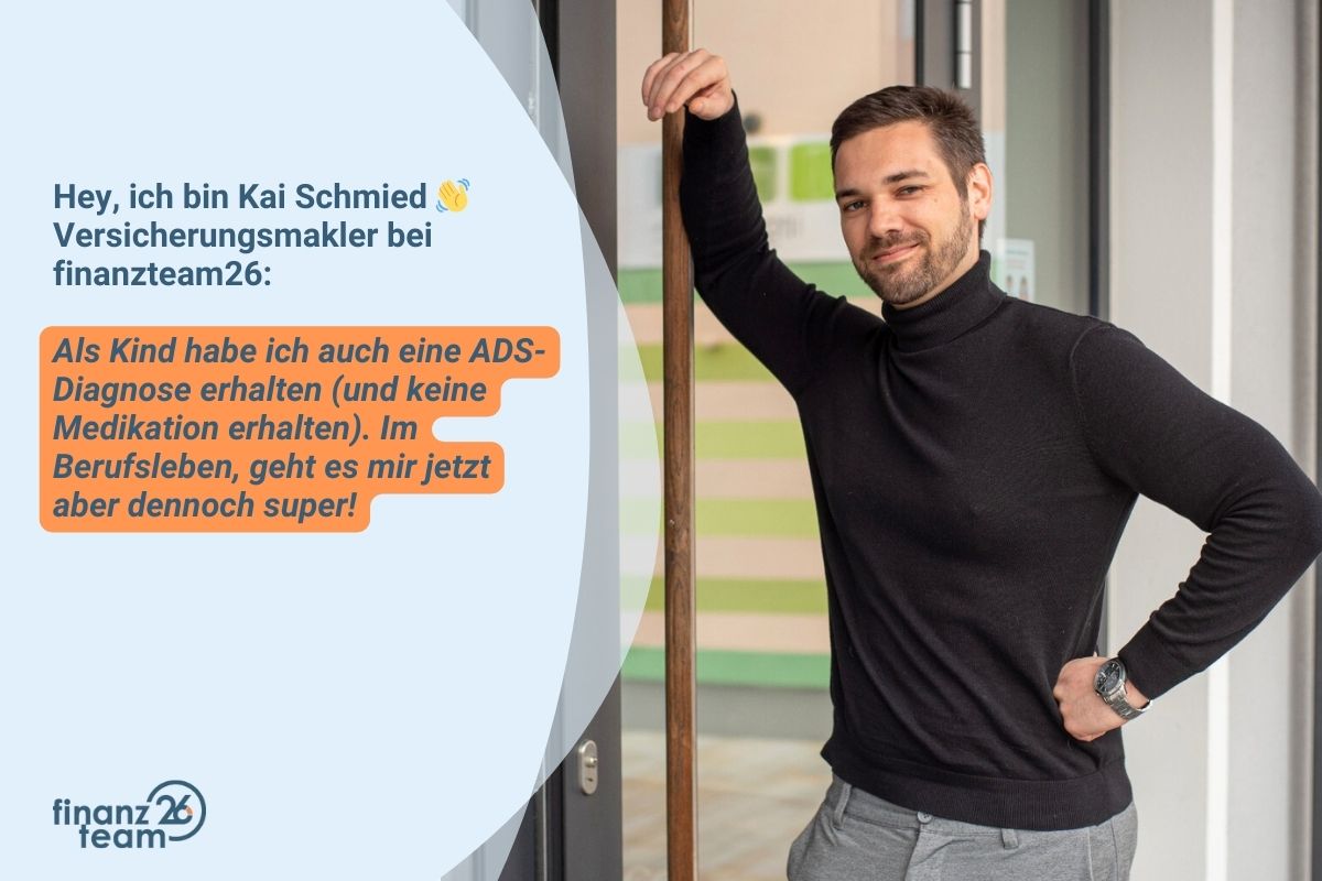 Versicherungsmakler Kai Schmied hat Eigenerfahrung durch ADS-Diagnose in der Kindheit.