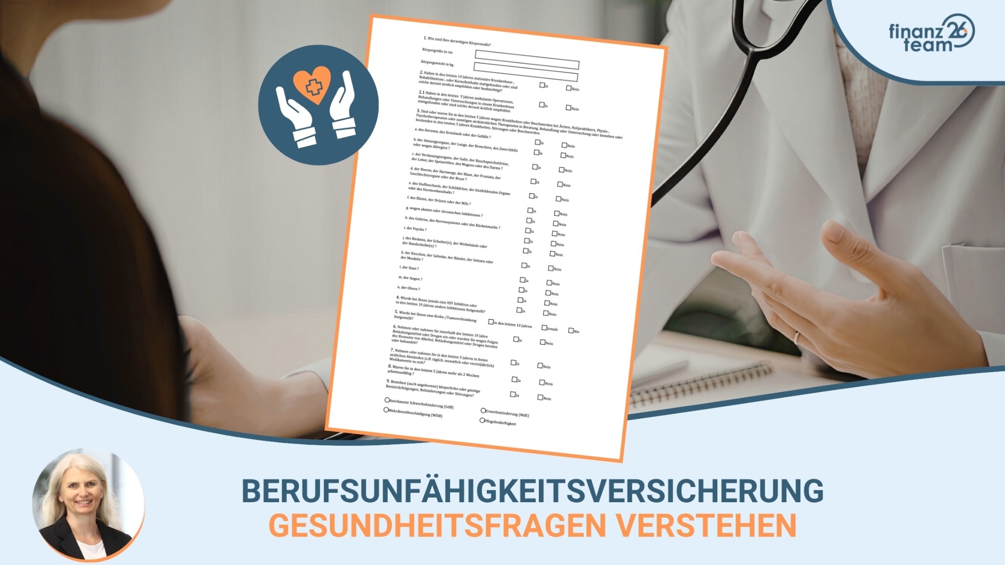 Kirsten Freinsheimer informiert zu Gesundheitsfragen bei der Berufsunfähigkeitsversicherung.